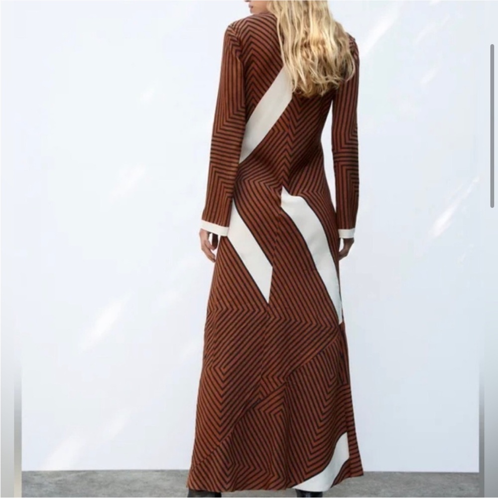 NWT Zara Striped Dress Size Large Blogger Favorite - Picture 5 of 11
